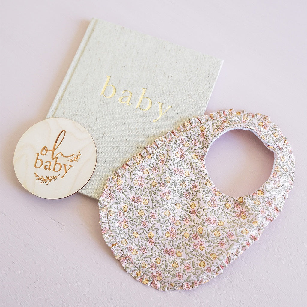 Scallop Bib Blossom Lily Pink