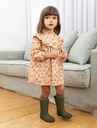 Floral micro-corduroy dress