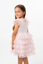 Tiered Lace Frill Dress with Headband