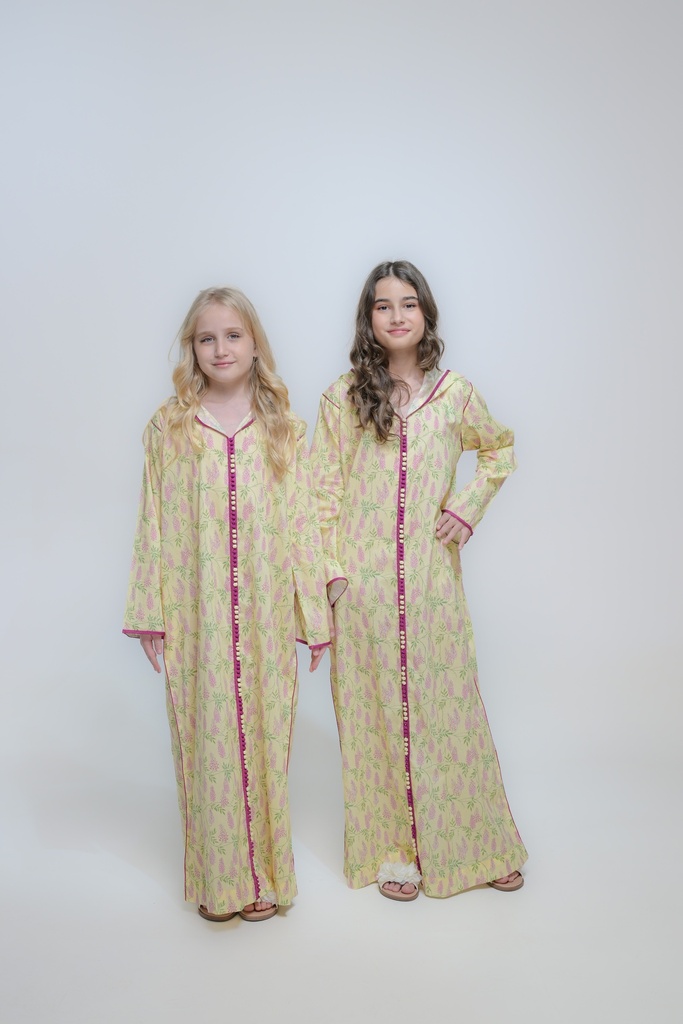 Yellow Floral Kaftan 