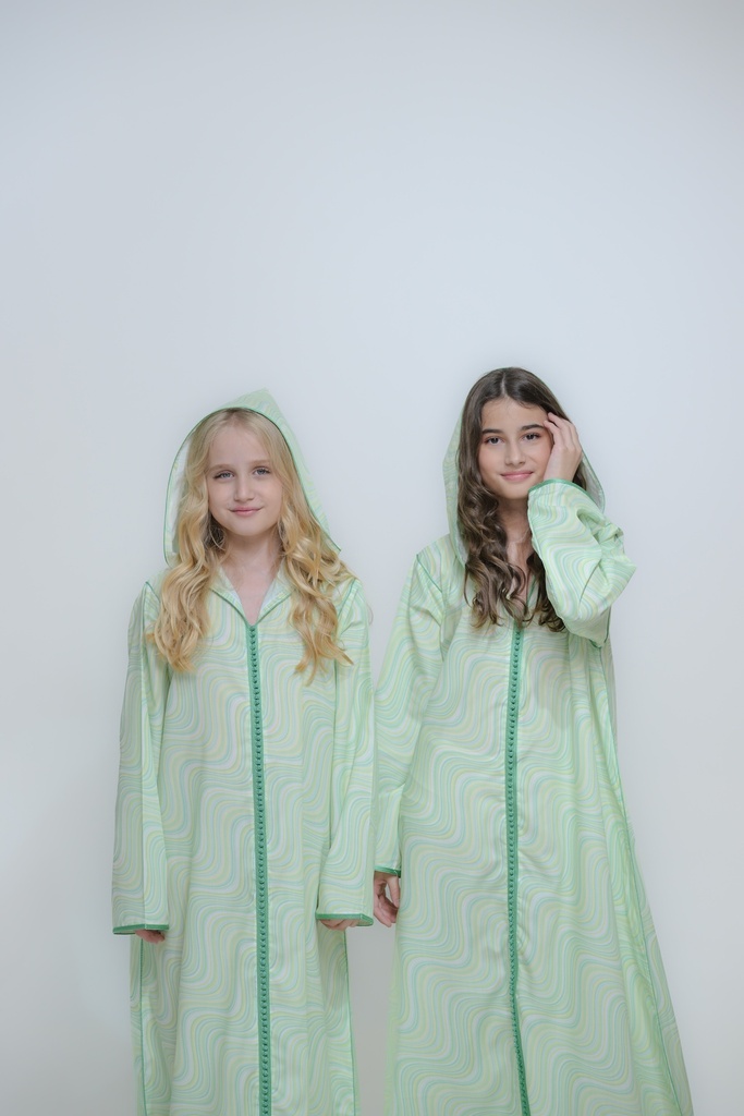 Green Swirls Kaftan