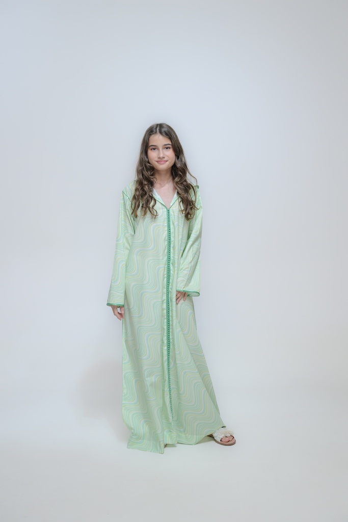 Green Swirls Kaftan