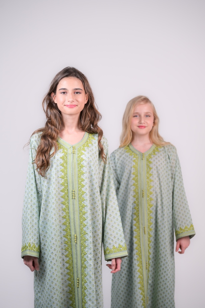 Green Floral Kaftan