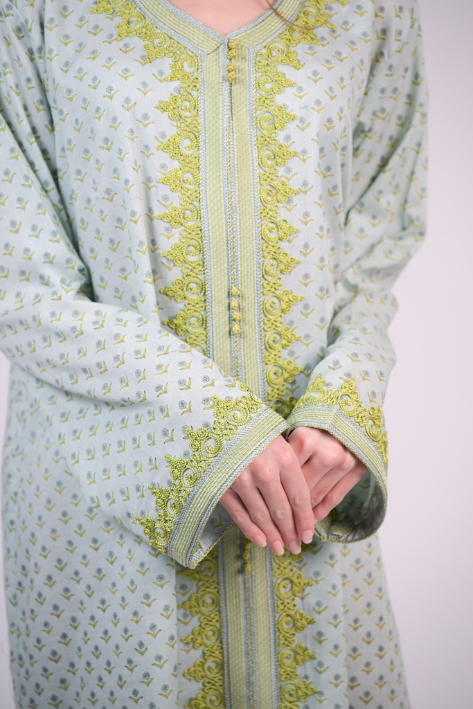 Green Floral Kaftan