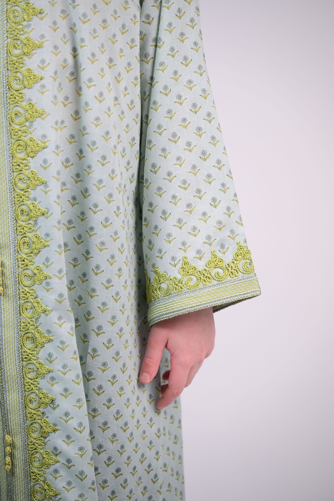 Green Floral Kaftan