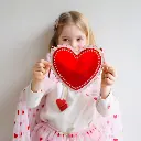 Scalloped Heart Bag 