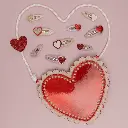 Scalloped Heart Bag 