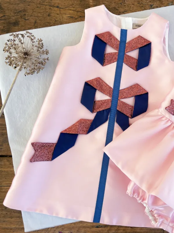 Origami Ribbon Shift Dress
