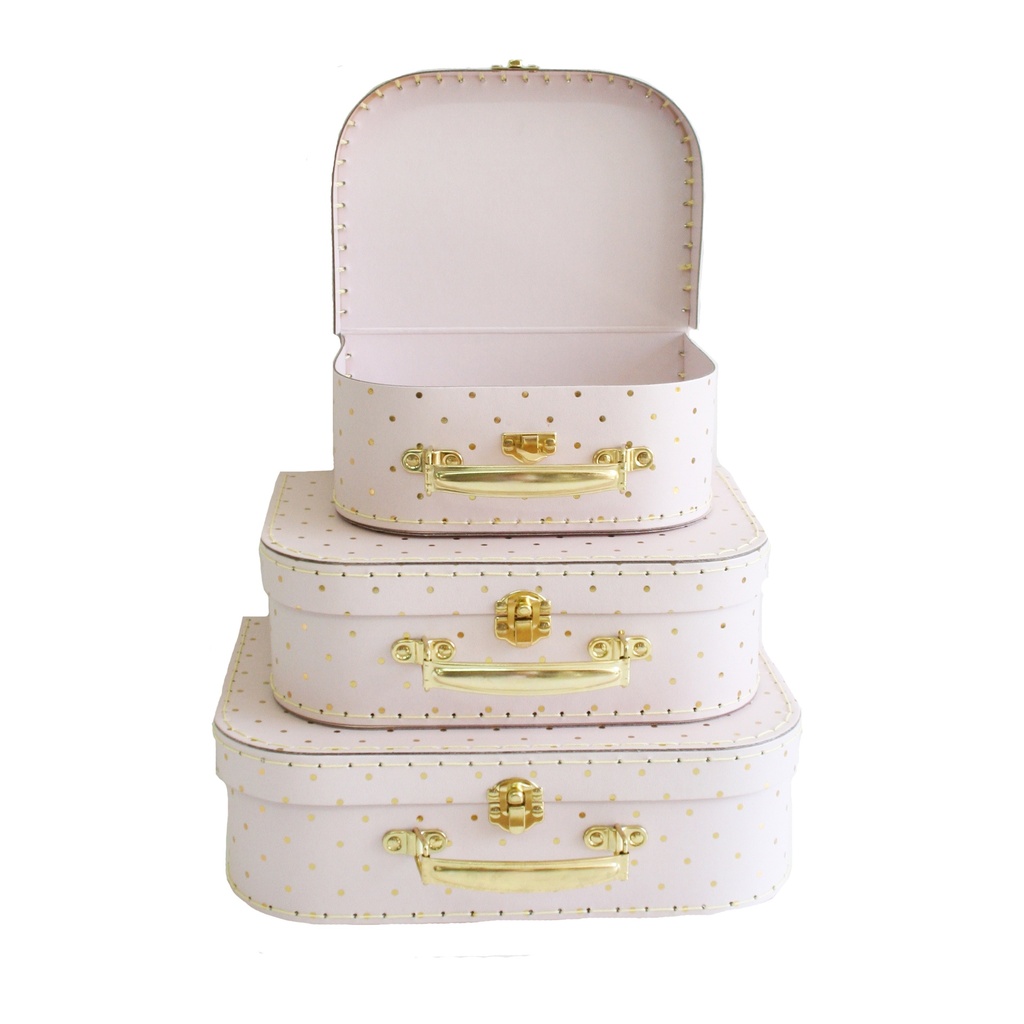 Kids Carry Case Set - Pink Polka Dot 