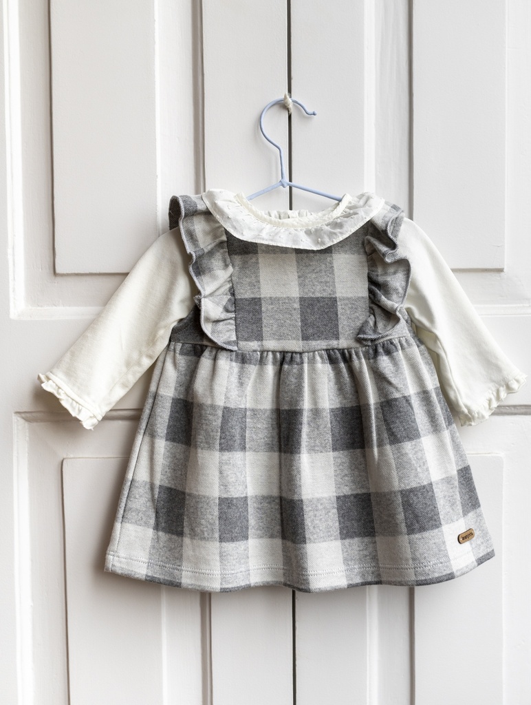 Plaid Dress with Ruffles