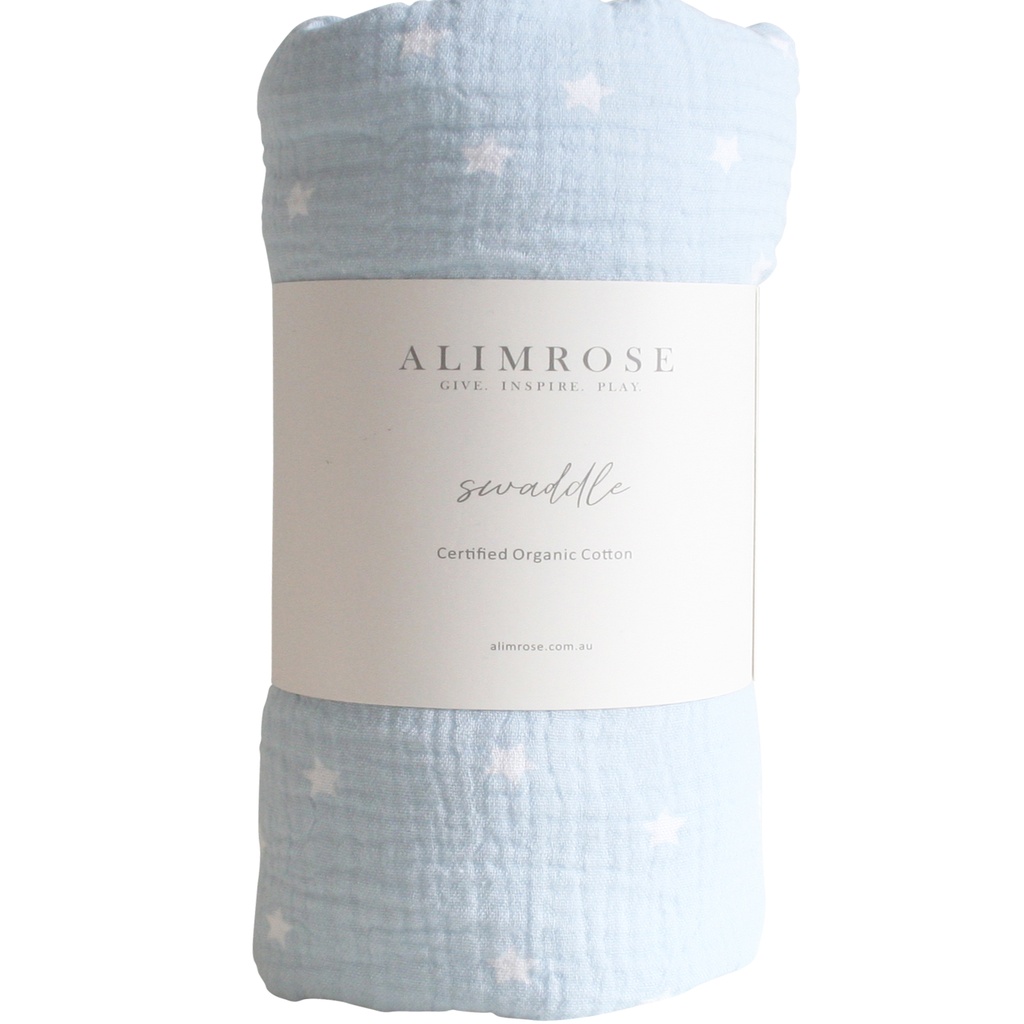 Muslin Swaddle Starry Night - Blue