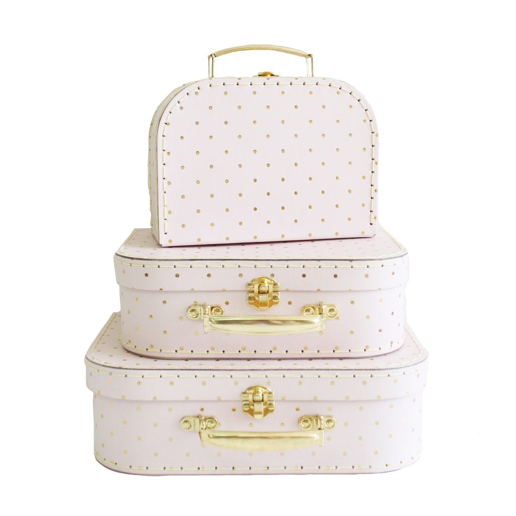 Kids Carry Case Set - Pink Polka Dot 
