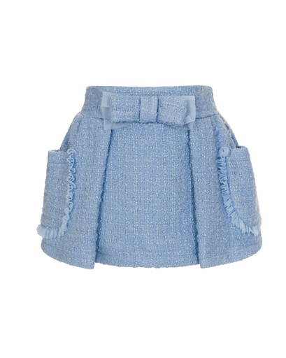 Blue Tweed Skirt