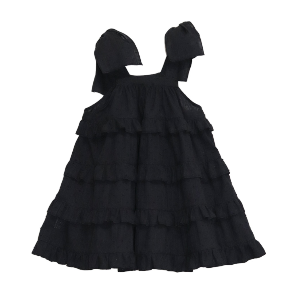 Black Dress with Frills