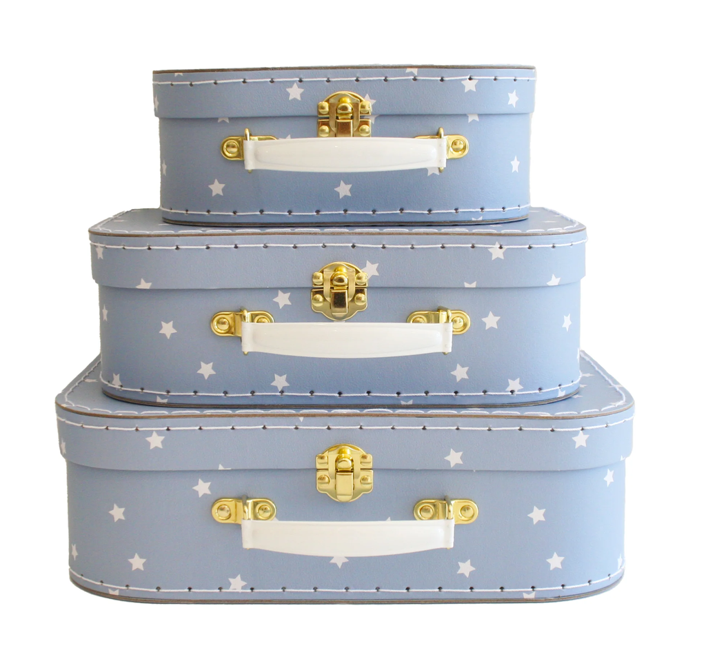 Kids Carry Case Set Blue Stars