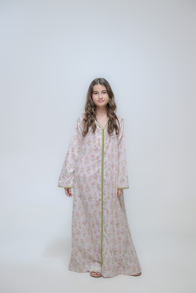 Pink Floral Kaftan