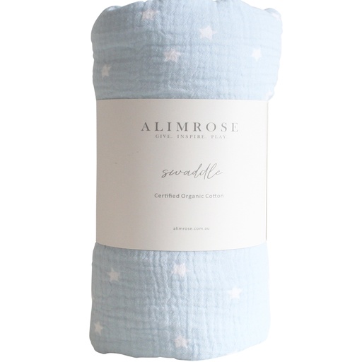 Muslin Swaddle Starry Night - Blue