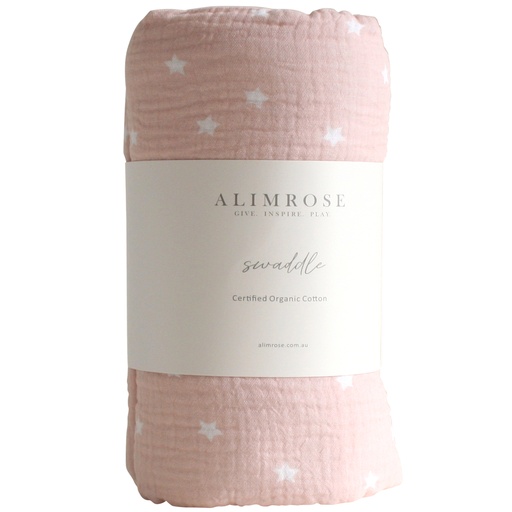 Muslin Swaddle Starry Night - Pink