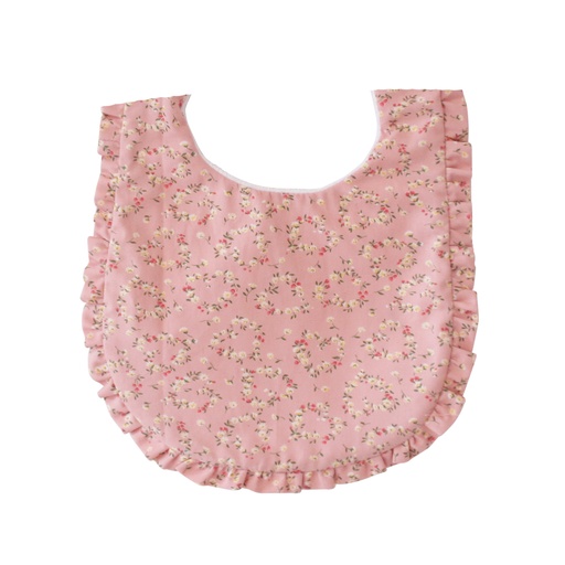 Ruffle Edge Bib Posy Heart