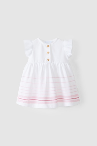 Striped Pique Dress